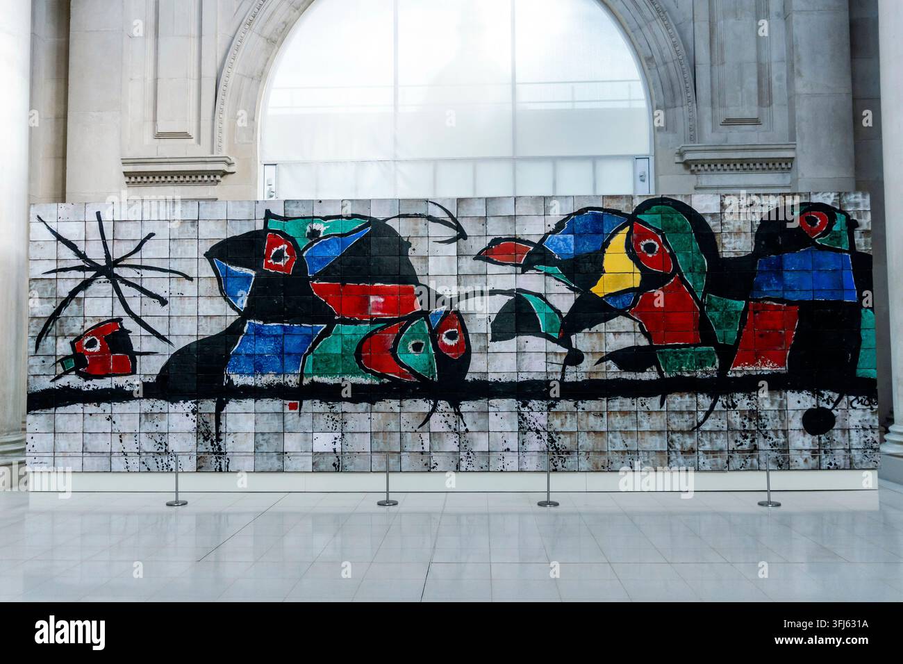 Joan Miró (Barcelona 1893-Palma de Mallorca 1983). Wandbild für IBM. Nationales Kunstmuseum von Katalonien, Barcelona Stadt, Spanien. Stockfoto
