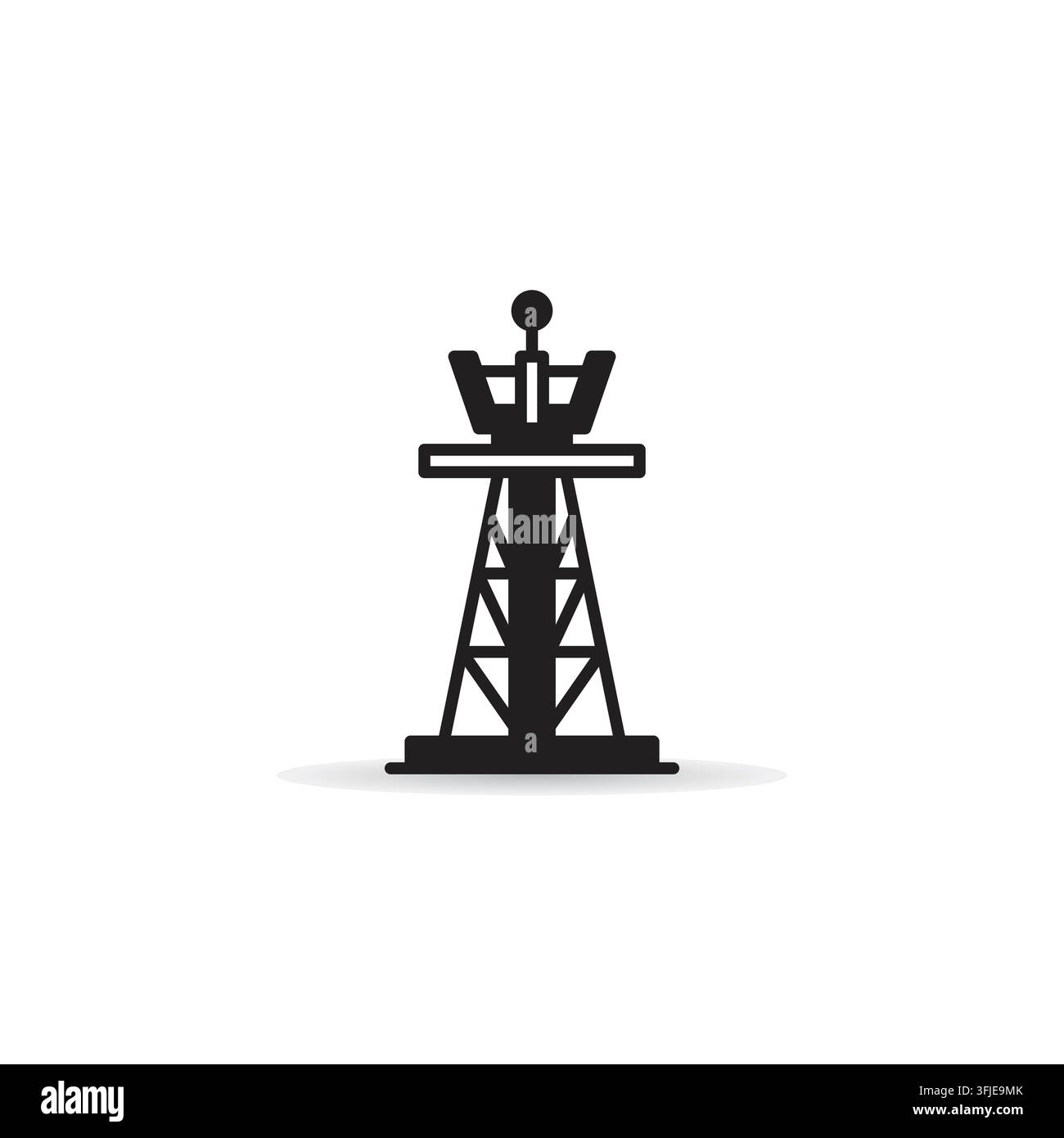 Zellsatz- und Funkmast-Sender-Symbol-Set Stock Vektor