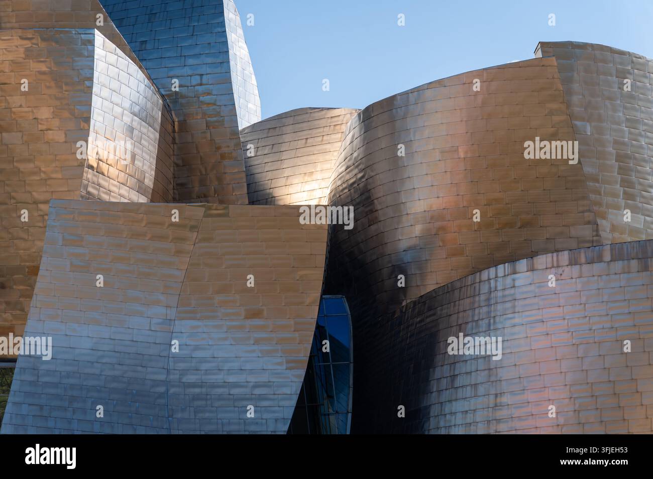 Vor dem Guggenheim-Museum, Bilbao, Spanien Stockfoto