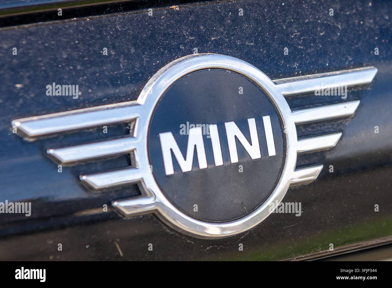 Logo auf einem Mini-Auto. Stockfoto