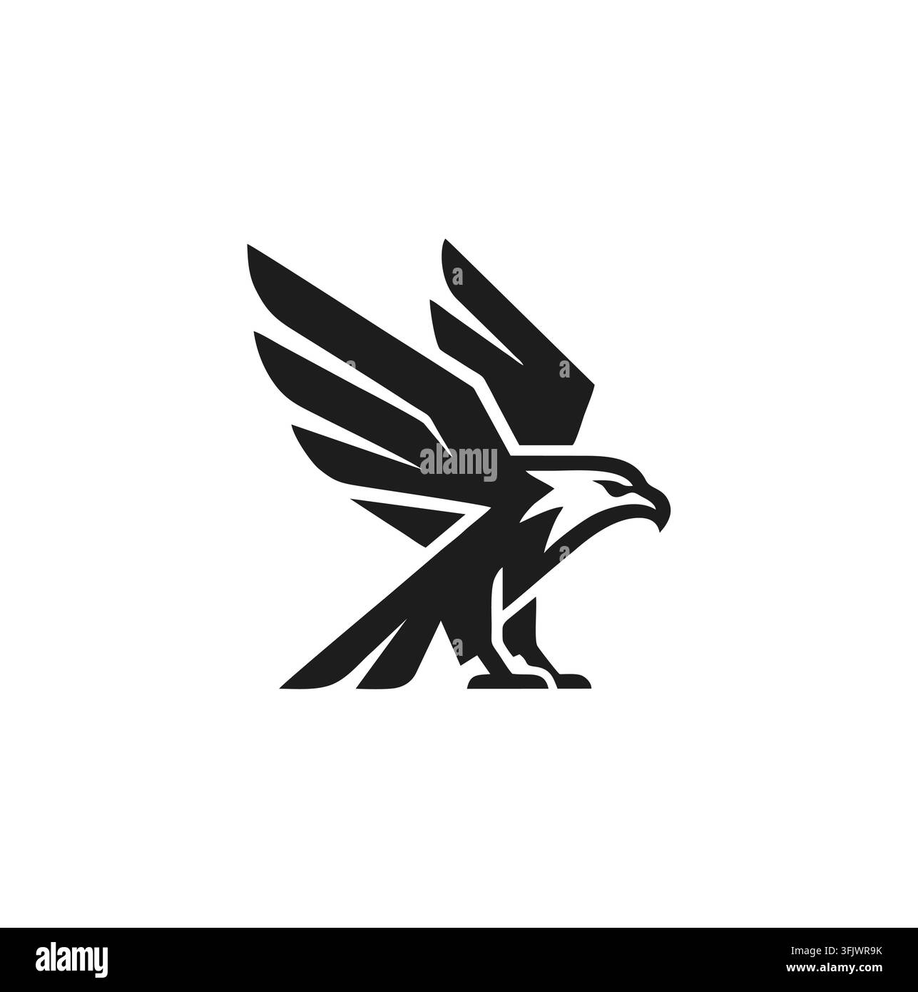 Dynamisches Fliegendes Adler-Falken-Vektor-Logo-Design für Markenidentität Stock Vektor