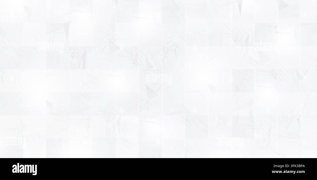 Minimalistischer weißer abstrakter geometrischer Strukturhintergrund mit subtilen Distresseffekten und sauberer minimalistischer Ästhetik. Stockfoto