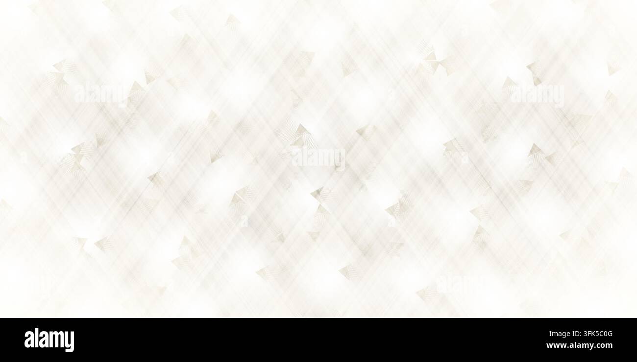 Ein abstrakter Hintergrund mit einem subtilen, weich gezeichneten Muster aus diagonalen Linien und Diamantformen in einer monochromen Beige- und Weiß-Farbpalette. Stockfoto