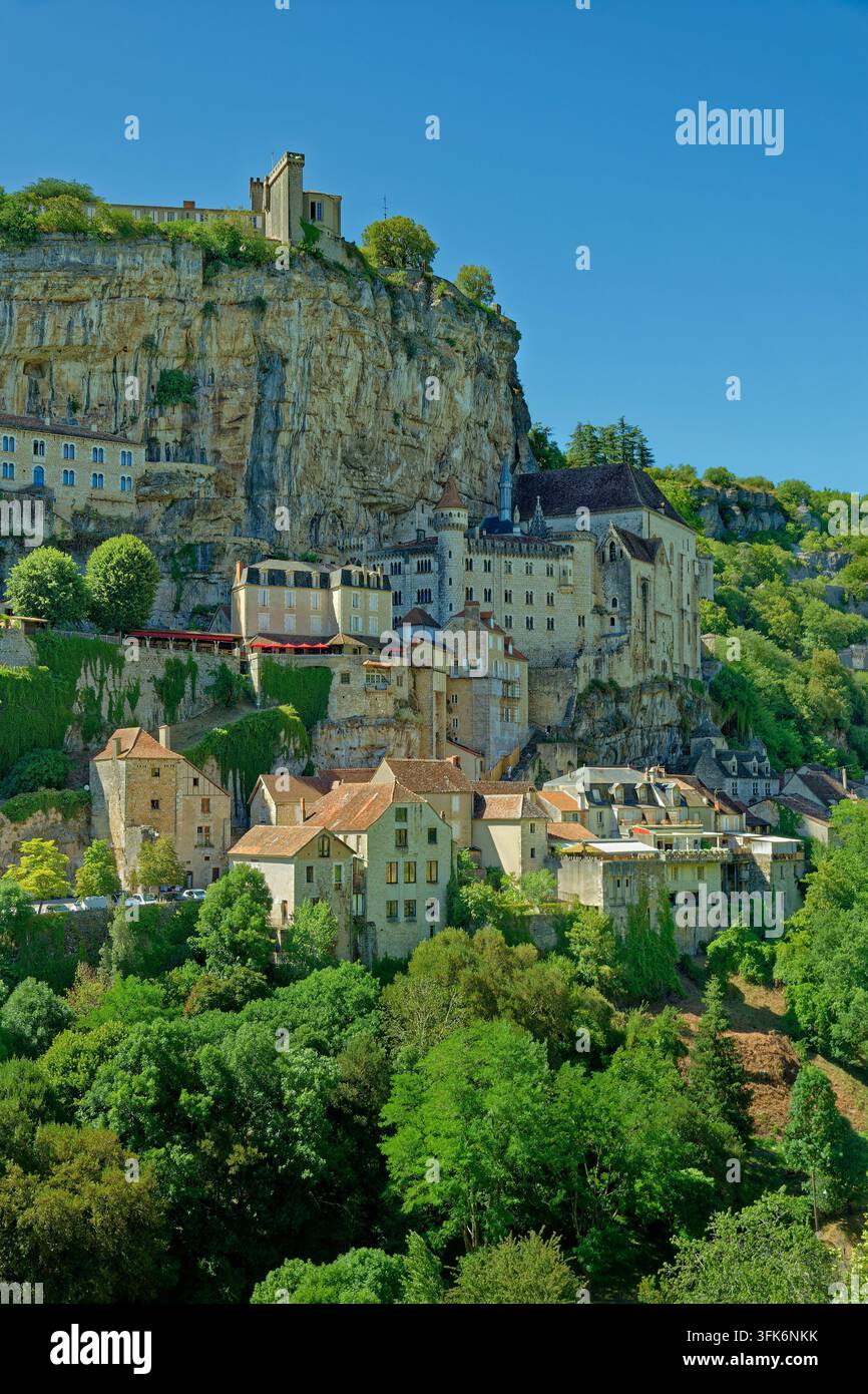 Rocamadour, Bergdorf-Gemeinde im Département Lot im Südwesten Frankreichs. Stockfoto