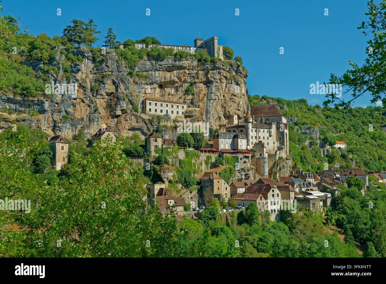 Rocamadour, Bergdorf-Gemeinde im Département Lot im Südwesten Frankreichs. Stockfoto