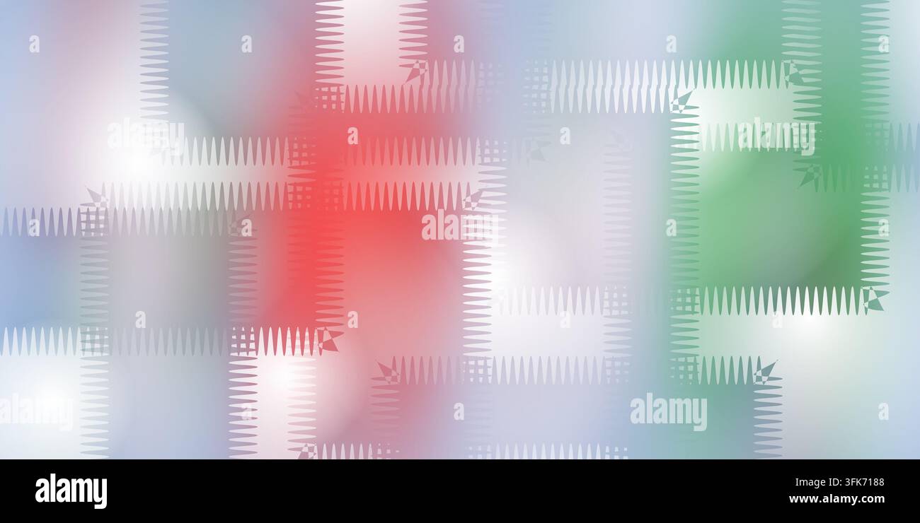 Abstrakter farbenfroher Hintergrund mit roten und grünen Flecken Stockfoto