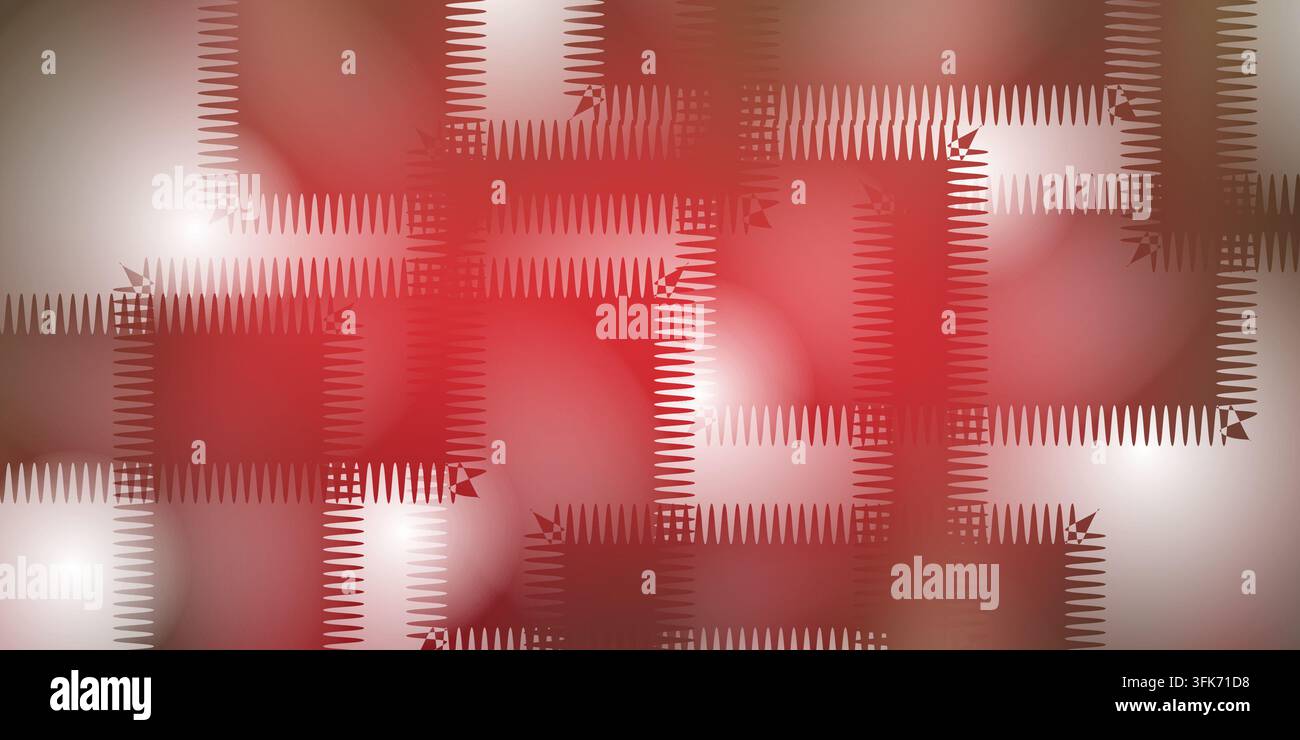 Abstrakter roter Hintergrund mit geometrischen Mustern, modernem Design, weichen Farbverläufen und minimalem Ästhetikstil Stockfoto