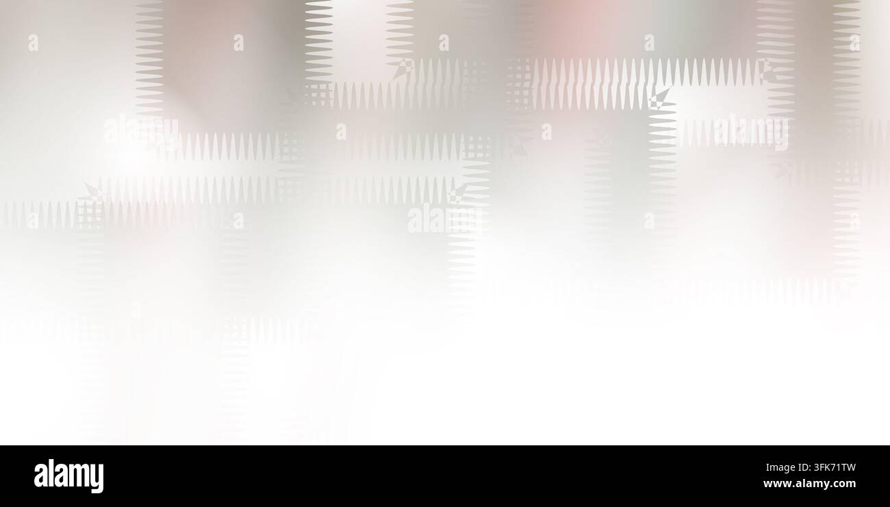 Abstrakter weißer und grauer Hintergrund mit geometrischem Muster und Formen Stockfoto