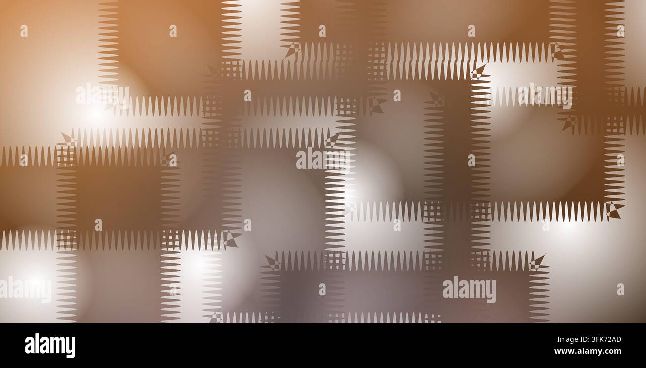 Abstrakter brauner Hintergrund mit geometrischen Quadratmustern und sanften Farbverlaufseffekten Stockfoto
