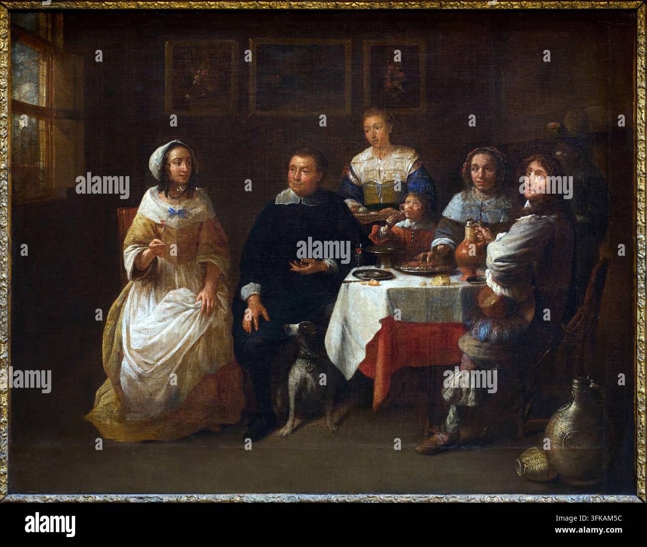 Familientreffen, François Duchatel (Brüssel 1616/1625 - 1679/1694), MSK, Museum voor Schone Kunsten, Museum für Schöne Künste Gent, Belgien Stockfoto