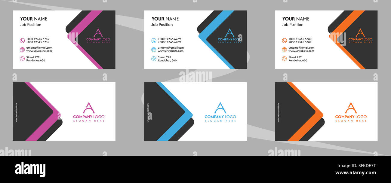 Visitenkarten-Design Lebendiges Template Stock Vektor