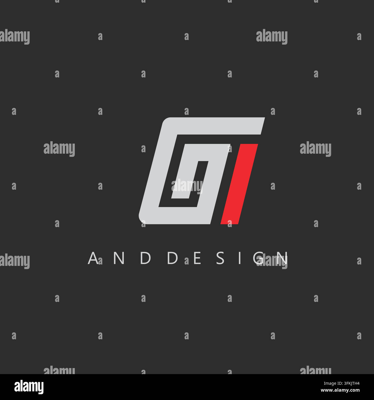 GI und GM Buchstaben-Icon-Vektor-Konzept-Design-Vorlage Web Stock Vektor