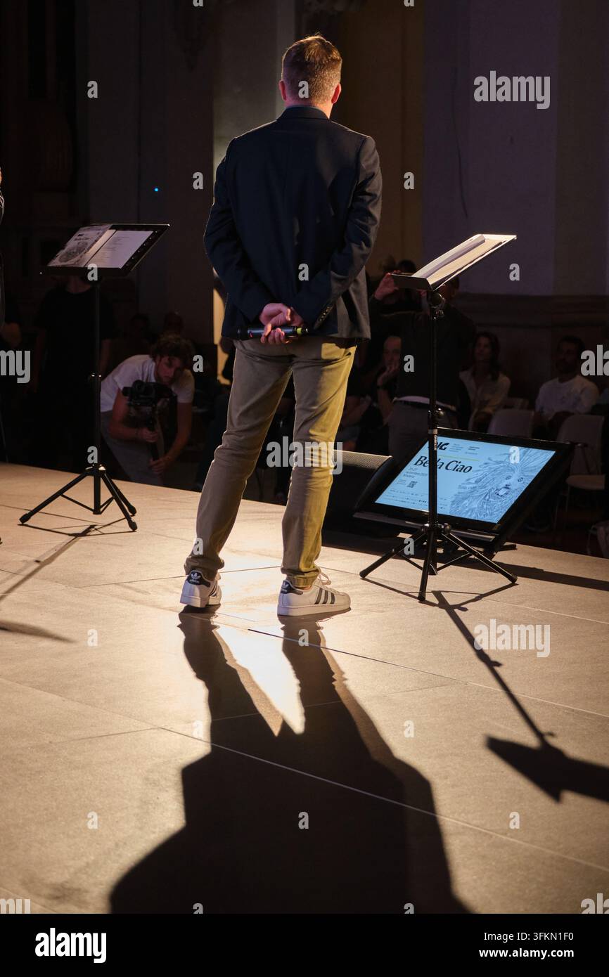 DIG Festival 2026, 'Bella Ciao'-Ausgabe — Festival für investigativen Journalismus in Modena, Italien (23.–27. September 2026), gewidmet der Meinungsfreiheit Stockfoto