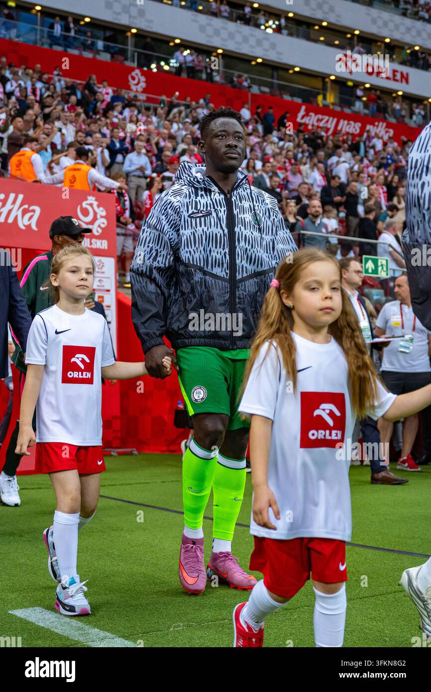Akor Adams während eines Internationalen Freundschaftsspiels, Länderspiel, Nationalmannschaftsspiel zwischen den Nationalmannschaften von Polen und Nigeria (Kazimierz Koper/Ball Stockfoto