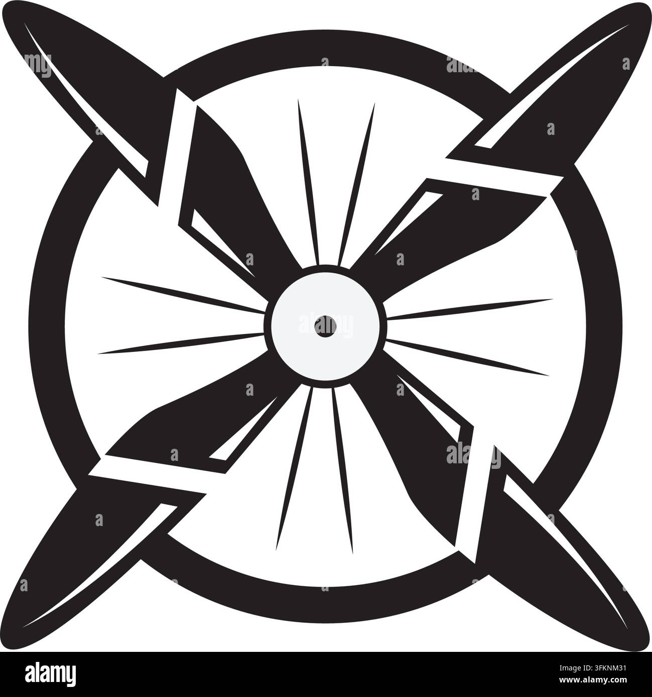 Propeller-Symbol-Vektor-Element-Design-Vorlage Web Stock Vektor