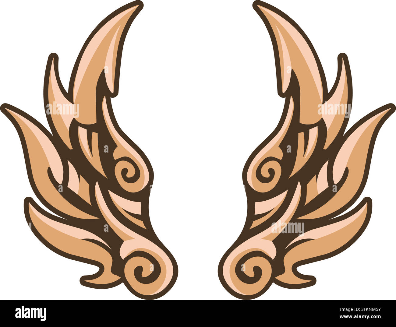 Flügel-Symbol-Vektor-Element-Designvorlage Web Stock Vektor