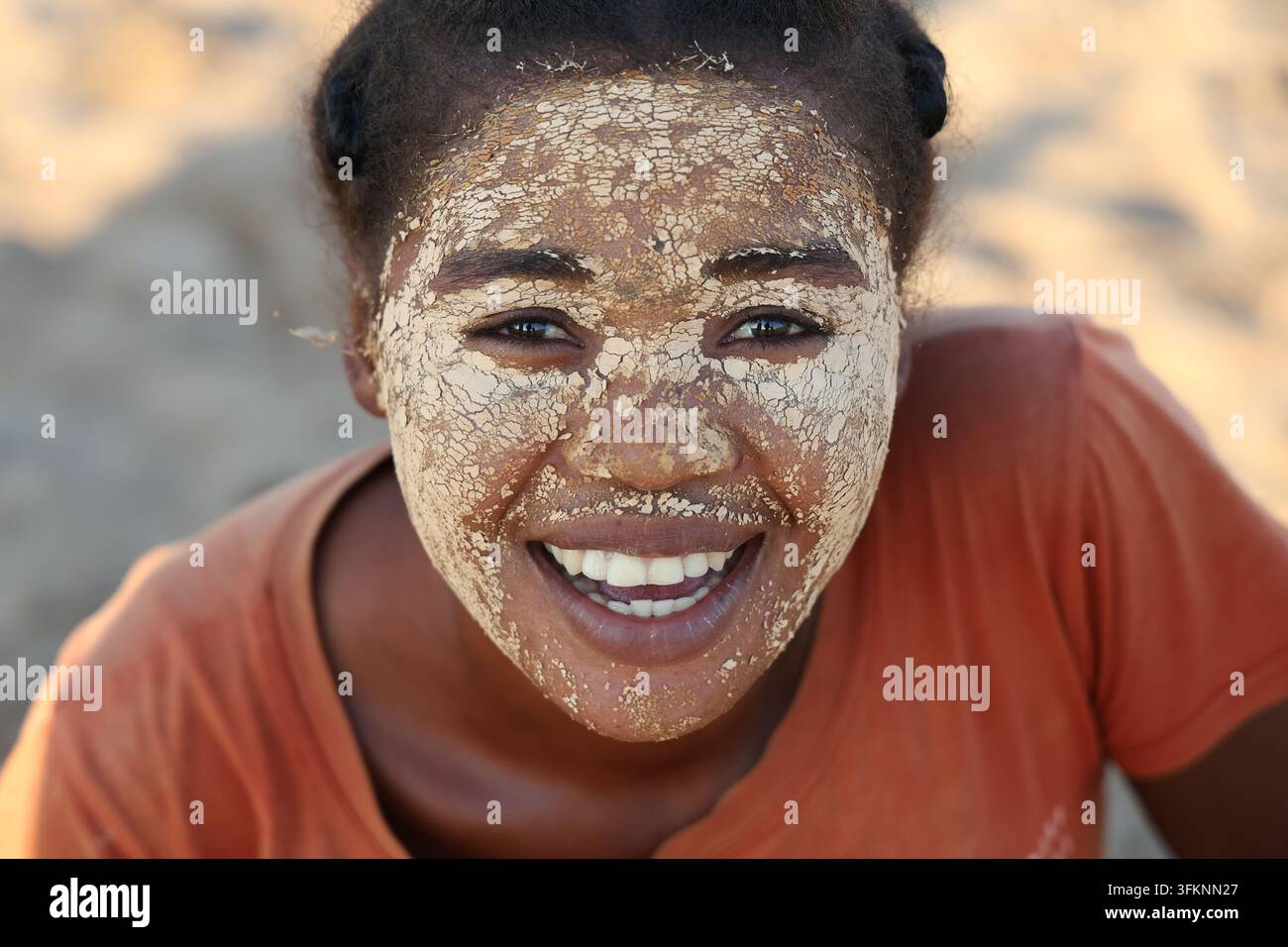 Porträt einer einheimischen Frau in Madagaskar Stockfoto