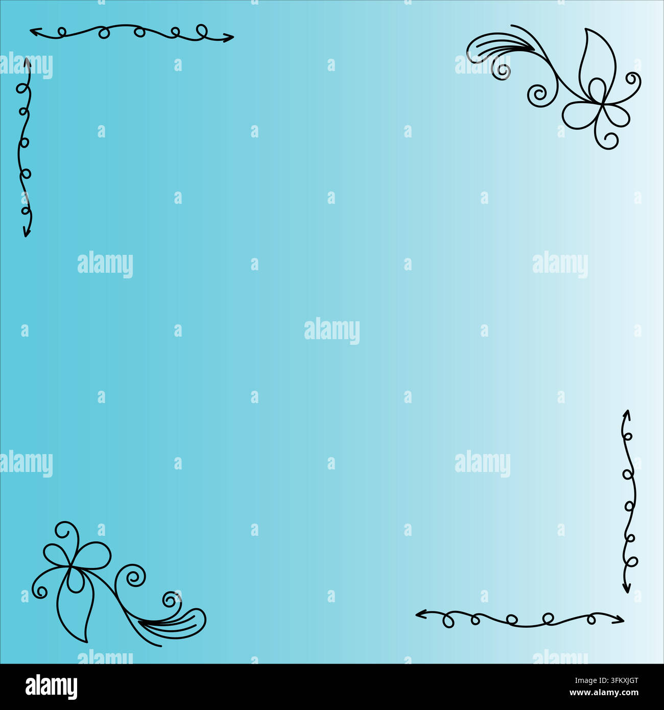 Linienzeichnungsstil mit blauem Farbverlaufshintergrund. Modernes neutrales Design für Posterkarten-Vorlage, Stationery-Präsentation, Vektor und Illustration Stock Vektor