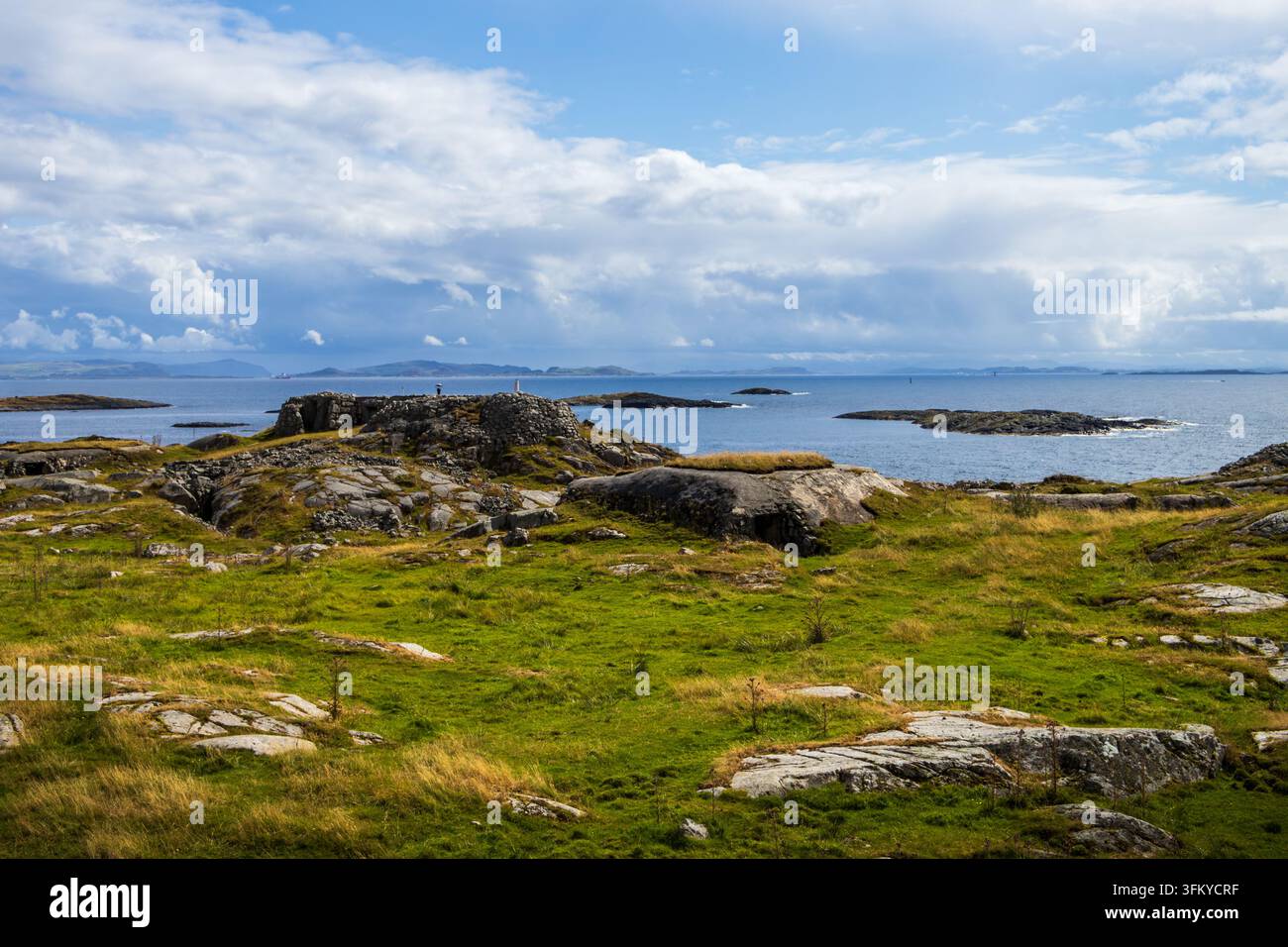 Deutsche WWII-Befestigungen am Küstenfort Klepp auf Bokn, Norwegen Stockfoto