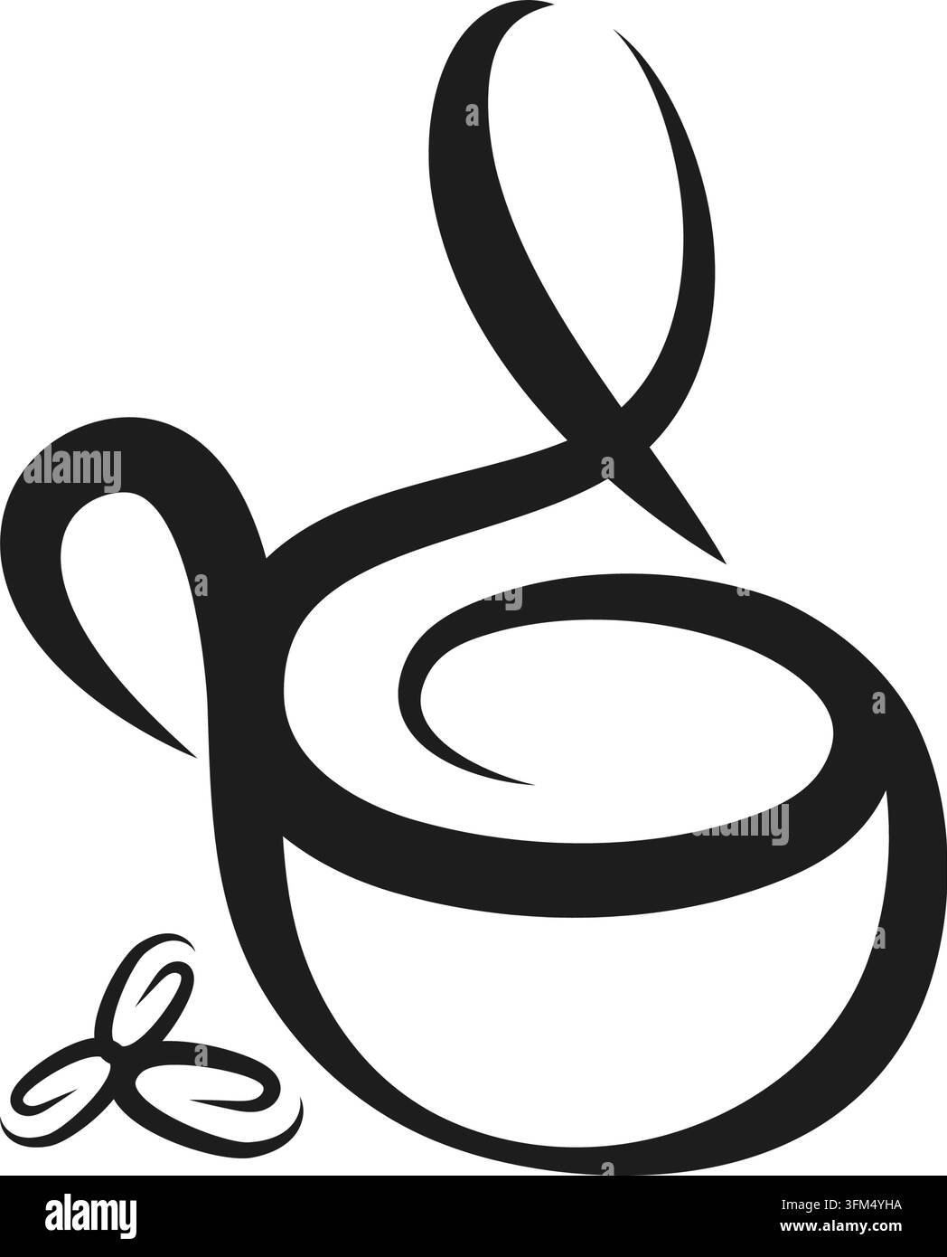 entspannende Musik mit Morgenkaffee-Symbol Stock Vektor