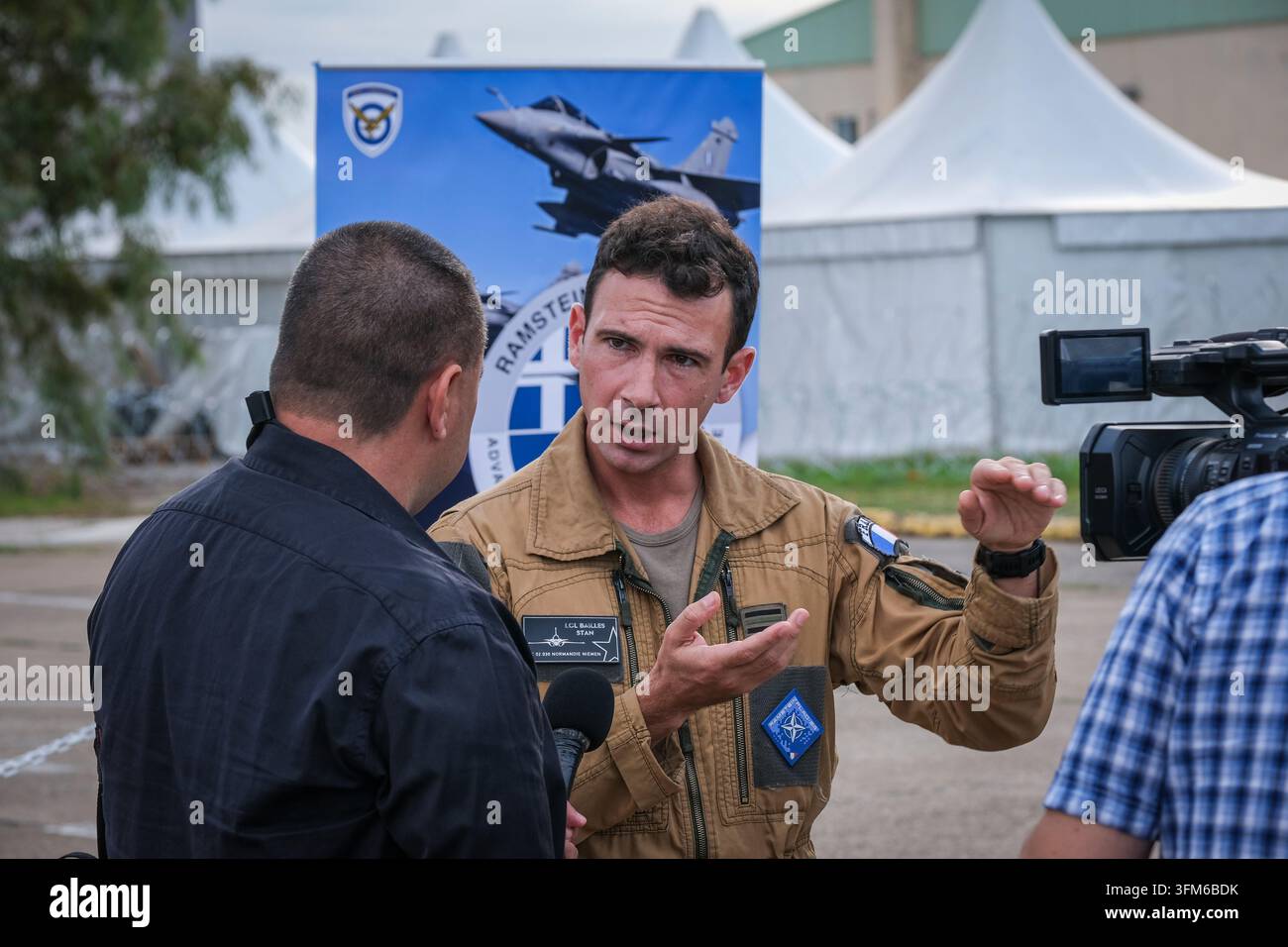 ANDRAVIDA, GRIECHENLAND - 2024/10/10: Ramstein Flag 2024, eine große NATO-Luftübung, die auf der griechischen Basis Andravida stattfindet, bei der Kampfflugzeuge mehrerer Verbündeter Stockfoto