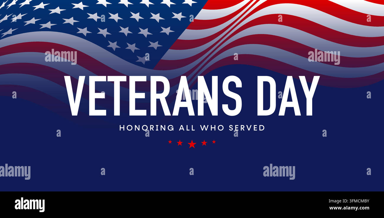 USA Veterans Day-Hintergrund, US Veterans Day-Posterdesign Stock Vektor