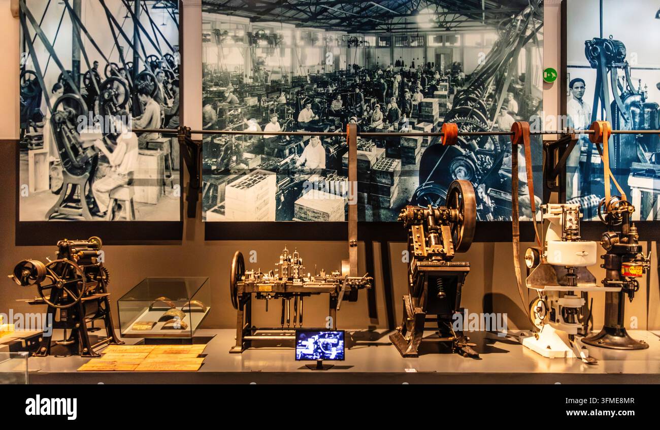 Herstellungsprozesse, Museu da Sardinha, Geschichte des Sardinenfischens und der Konservenindustrie, von großer Bedeutung für die Entwicklung von Portimao Stockfoto