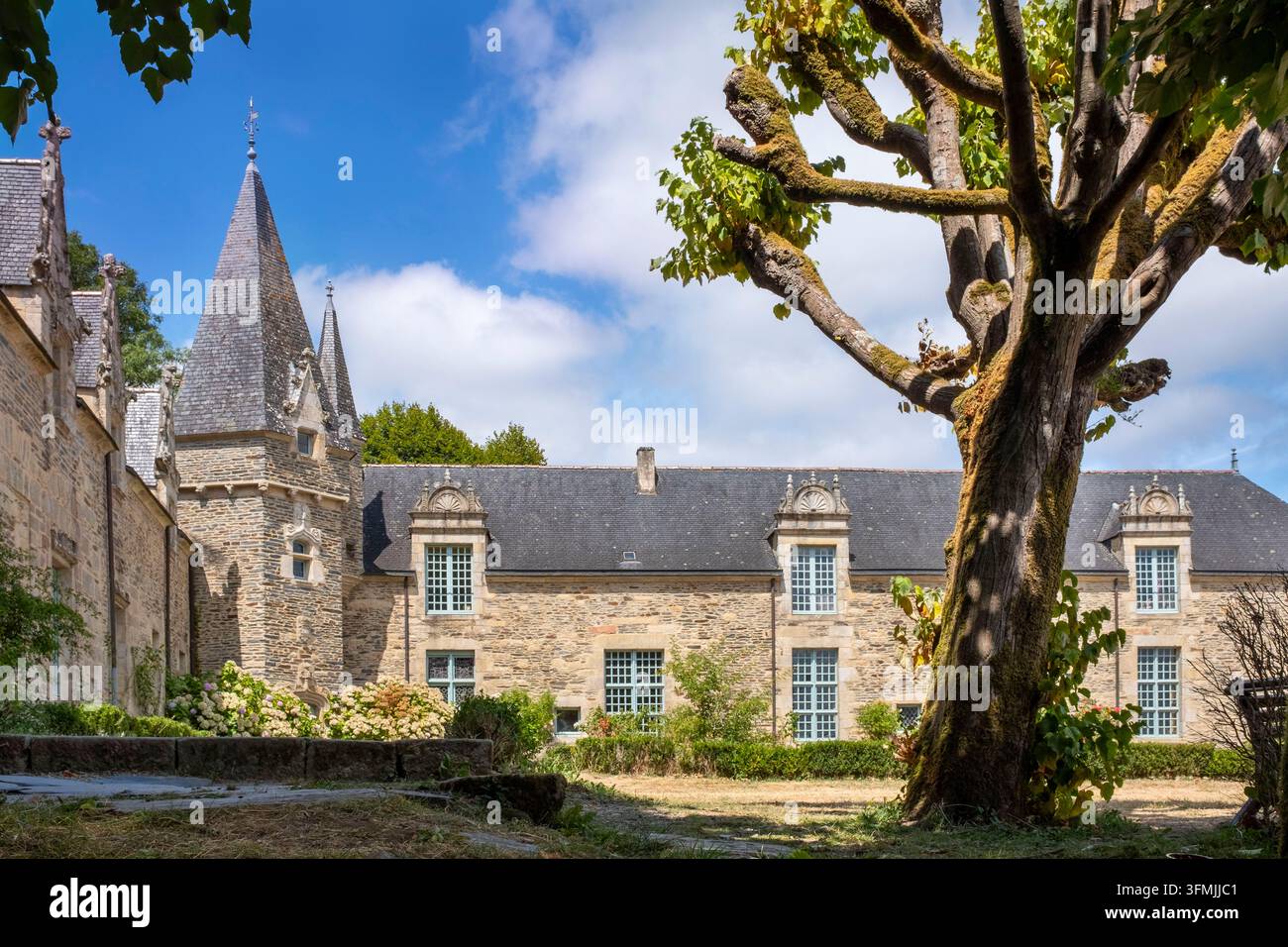 Frankreich, Morbihan, Rochefort-en-terre, Die Dörfer von Rochefort-en-terre, charakteristische Stadt, eines der berühmtesten französischen Dörfer Stockfoto