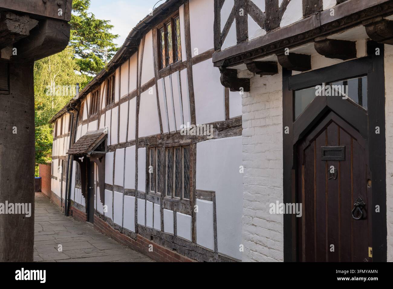 Ein altes fachwerkgebäude in der Castle Street in Warwick, der kreisstadt von Warwickshire, UK. Stockfoto