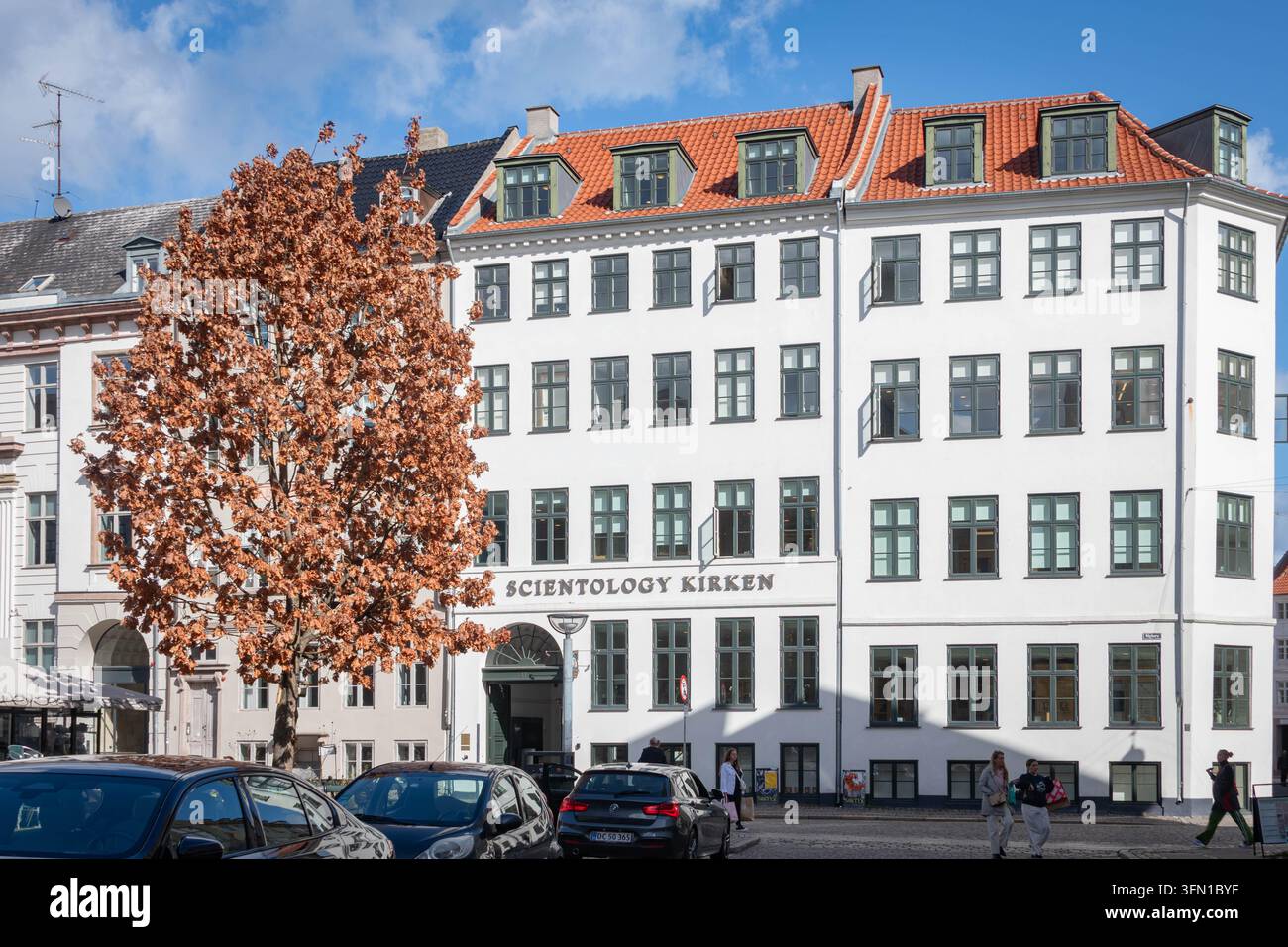 Kopenhagen Dänemark - Kirche der Scientology Dänemark, gelegen am Nytorv 11 im Zentrum von Kopenhagen. Stockfoto