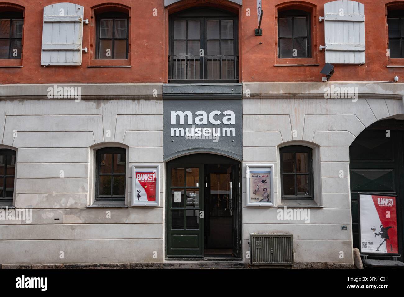 Kopenhagen Dänemark - Äußeres des MACA Museums (Masters & Contemporary Art Museum) gelegen an der Toldbodgade 12 im Zentrum von Kopenhagen. Stockfoto
