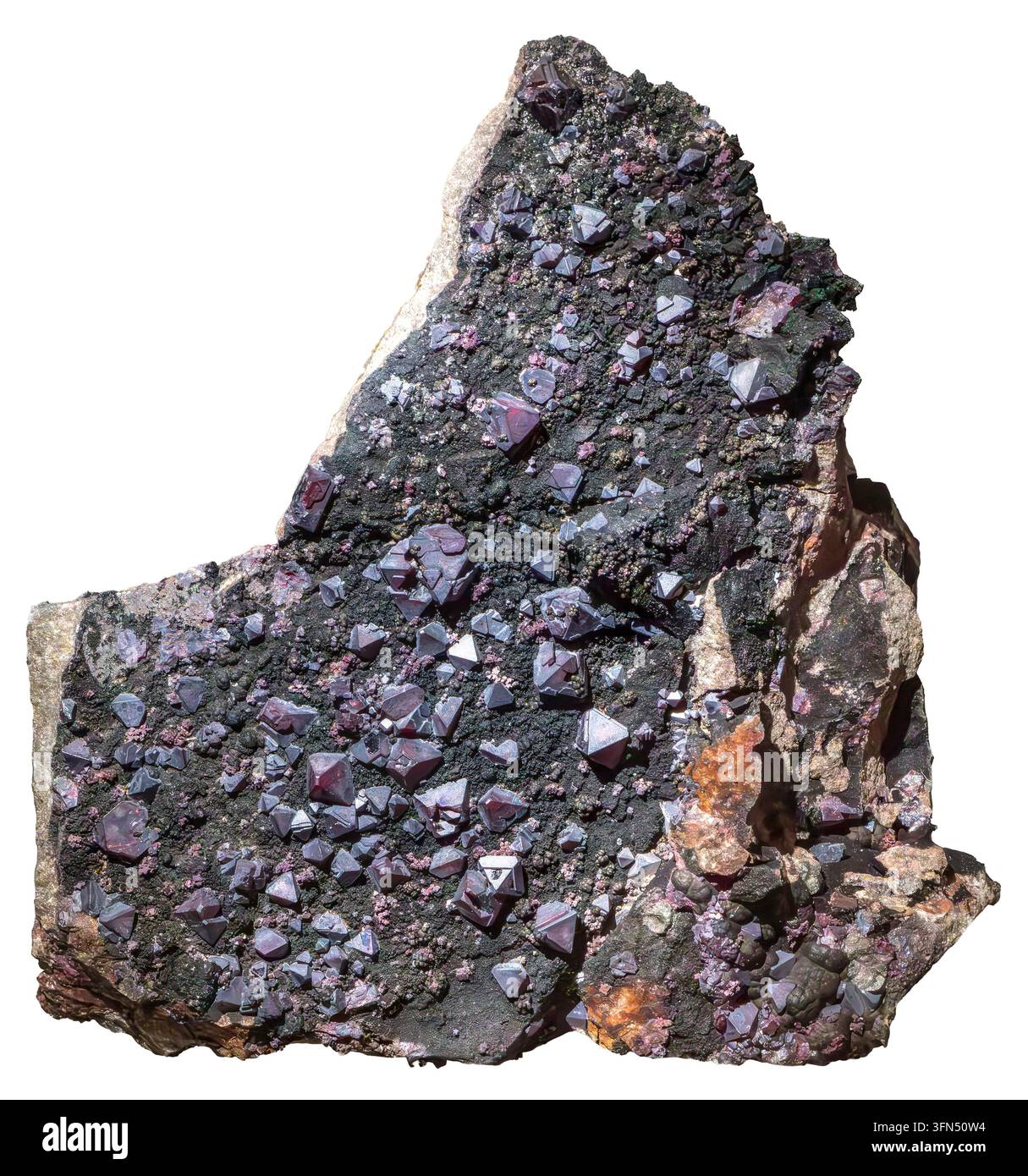 Cuprit ist ein Kupferoxidmineral mit der Formel Cu₂O, typischerweise erkannt an seiner tiefroten bis rubinroten Farbe. Stockfoto