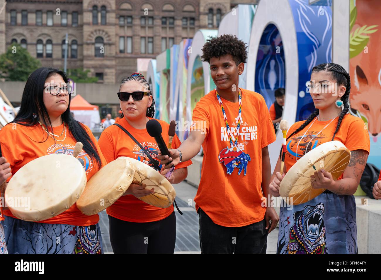 Indigenous Legacy Gathering, Nathan-Phillips-Platz Toronto, Ontario, Kanada Stockfoto