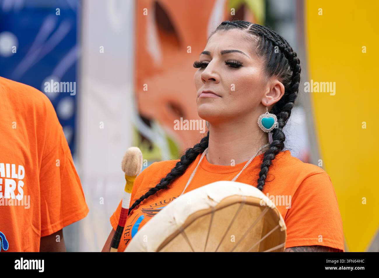 Indigene Frau Kanada Stockfoto