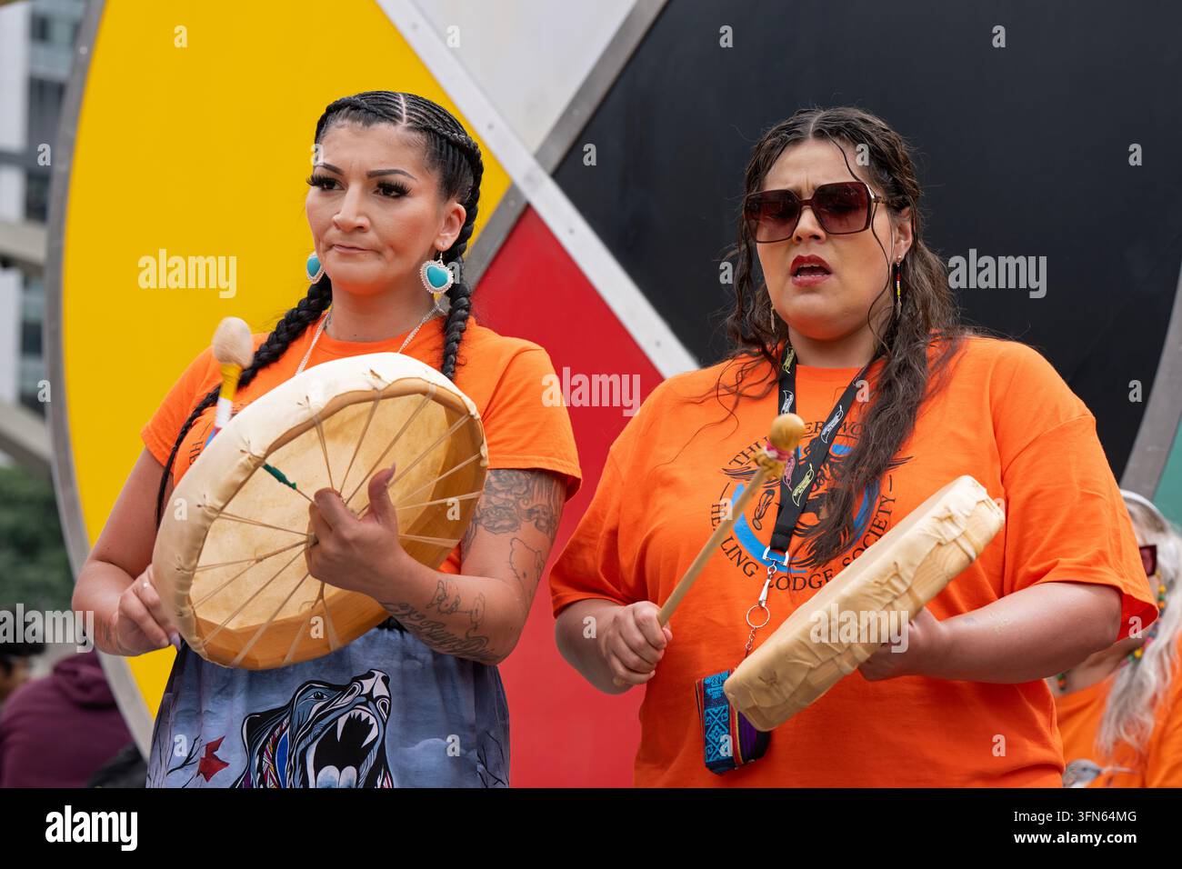 Indigenous Legacy Gathering, Nathan-Phillips-Platz Toronto, Ontario, Kanada Stockfoto