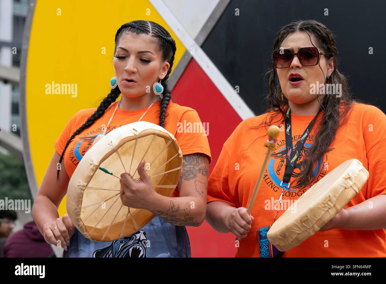 Indigenous Legacy Gathering, Nathan-Phillips-Platz Toronto, Ontario, Kanada Stockfoto