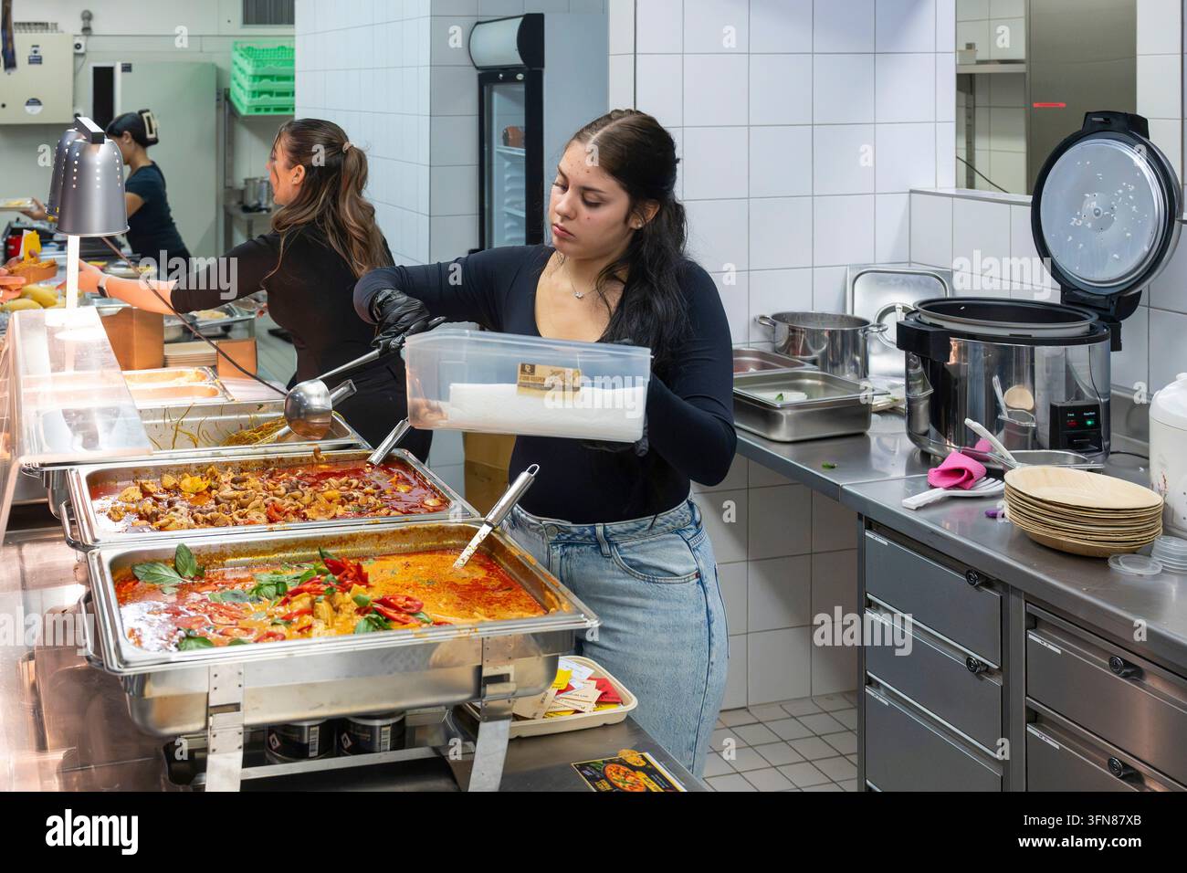 Restaurantküche thailändische Gerichte, Bern, Schweiz Stockfoto