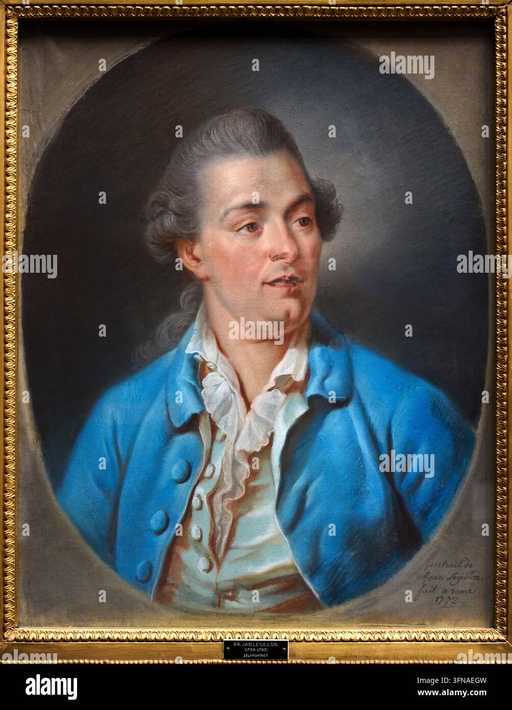 Selbstporträt ?, 1772, Jean-François Legillon (Brügge 1739 - Paris 1797), Groeninge-Museum, Brügge, Belgien Stockfoto