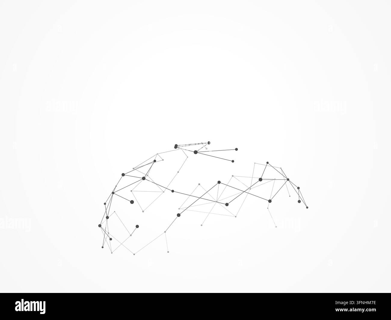 Dekorative polygonale Halbkugel-Illustration für redaktionelle Grafiken, kreative Layouts und modernes visuelles Branding. Stock Vektor