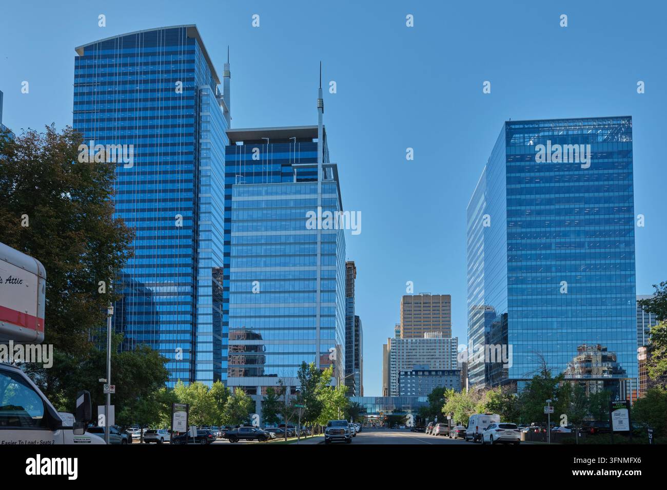 Wolkenkratzer in der Innenstadt von Calgary, Alberta Stockfoto