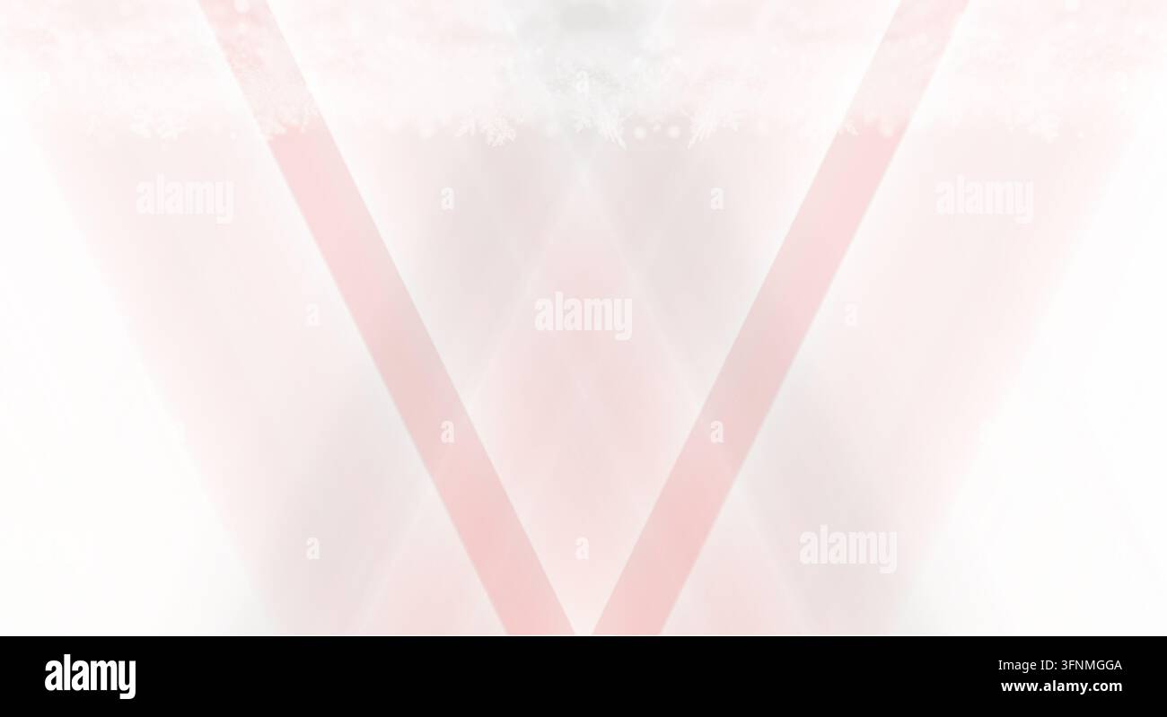 Saubere, abstrakte rosa V-Form-Grafik. Stockfoto