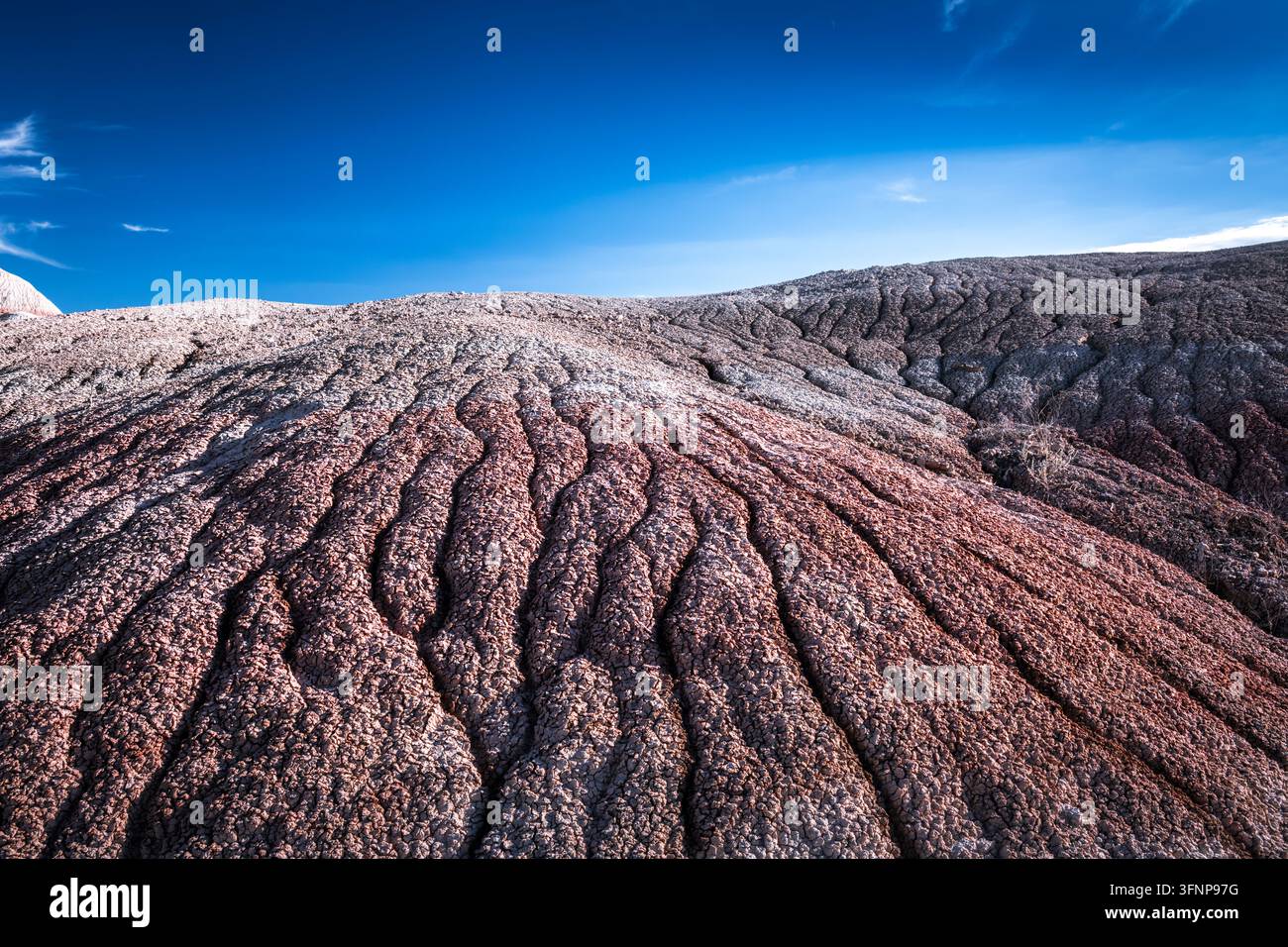 Details der Erosion einer Bentonit-Butte im Badlands-Nationalpark Stockfoto