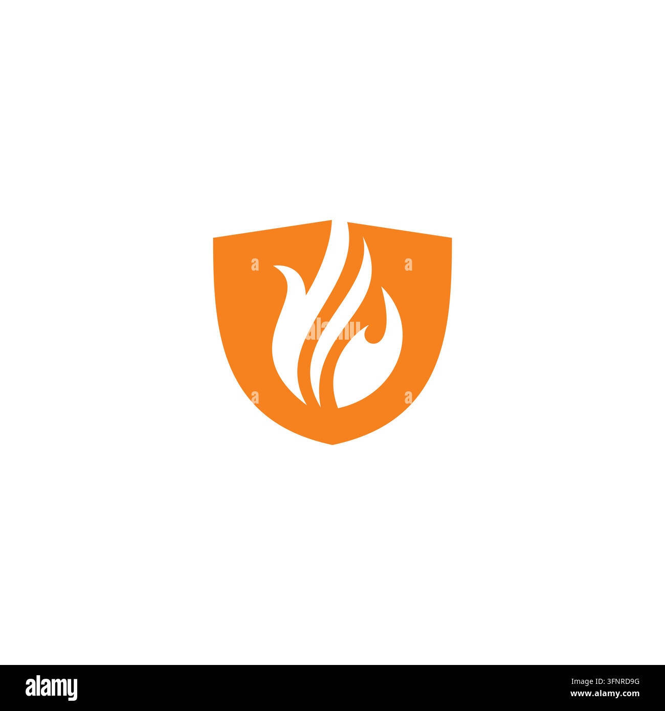 Feuerschutz-Logo-Vorlage. Feuer-Symbol-Vektor Stock Vektor