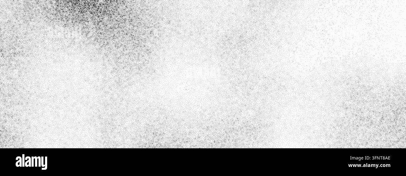 Rauschen Körnung Hintergrund und Gradient stippelt Sprühmuster mit Muster körnig körnig. Textur Sprenkel Punkt und Hintergrundeffekt Papier mit Sand Grunge abstrakt. Halbton Stock Vektor