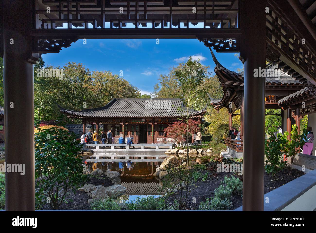 RHS Bridgewater Garden Chinesischer Garten, eröffnet im September 2026. Stockfoto