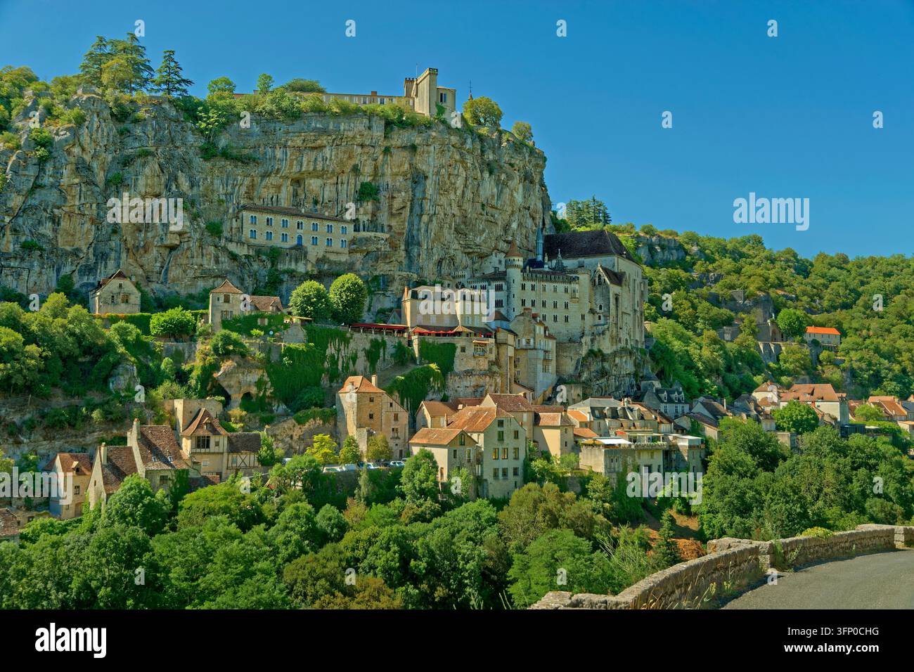 Rocamadour, Bergdorf-Gemeinde im Département Lot im Südwesten Frankreichs. Stockfoto