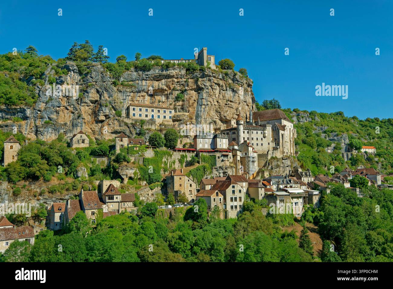 Rocamadour, Bergdorf-Gemeinde im Département Lot im Südwesten Frankreichs. Stockfoto