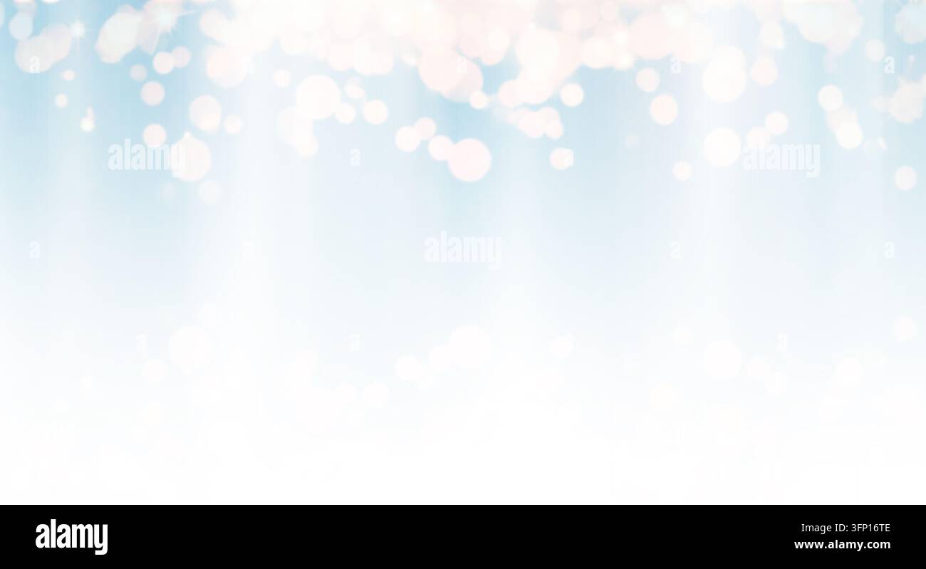 Minimalistischer Himmel mit Farbverlauf und subtilen Bokeh-Punkten für saubere, luftige Hintergründe im Branding und Digitaldesign. Stockfoto