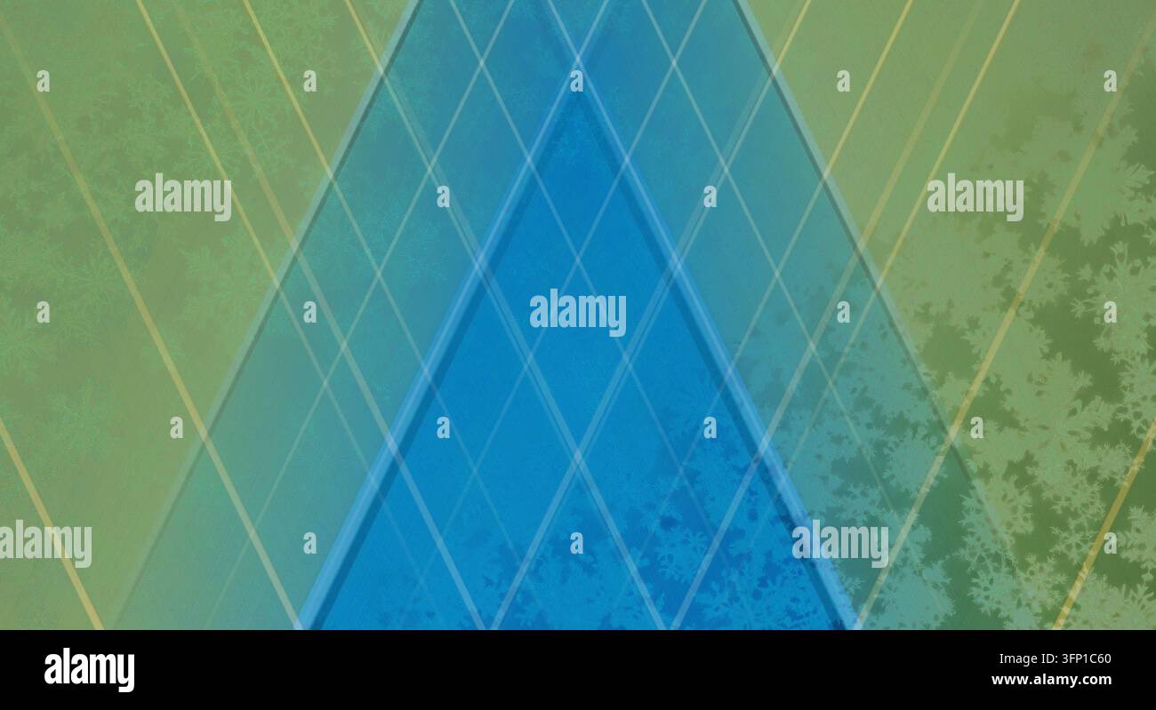 Ein moderner abstrakter Hintergrund mit geschichteten Dreiecken und diagonalen Linien. Stockfoto