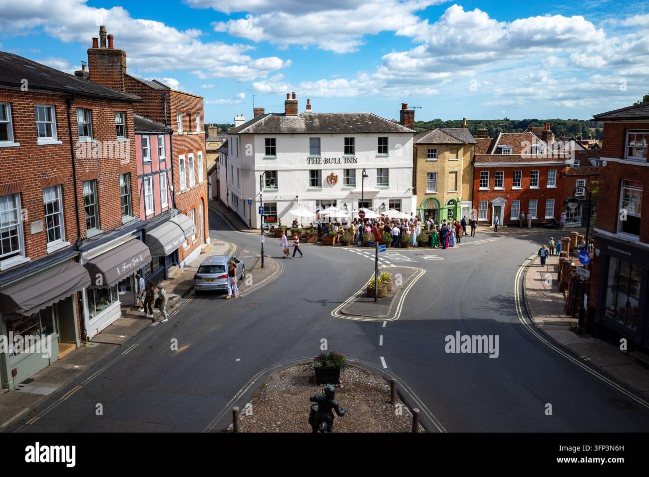 Hochzeitsparty The Bull Inn Woodbridge Suffolk Stockfoto